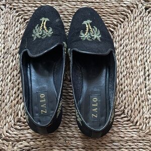 Zalo Palm Tree Needlepoint Loafers